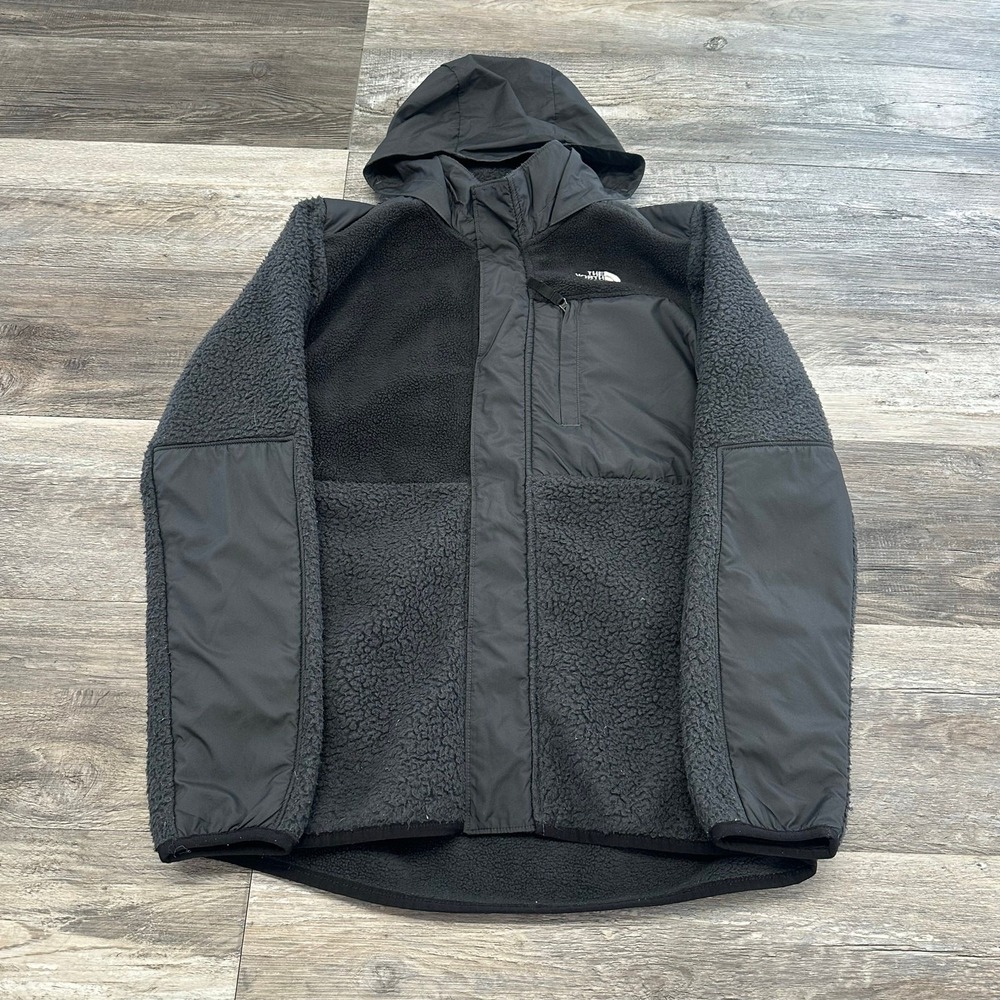 TNF The North Face Boys XL Forrest Fleece Mashup Full Zip Hooded Jacket Gorpcore